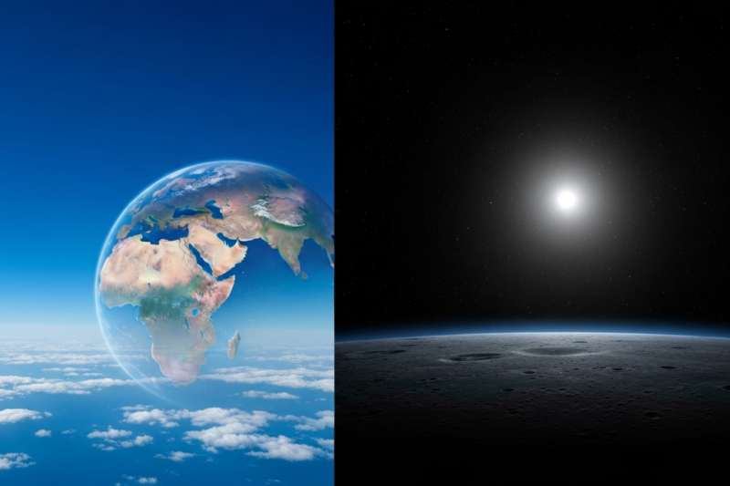 Why is the Sky Blue on Earth But Not on the Moon?