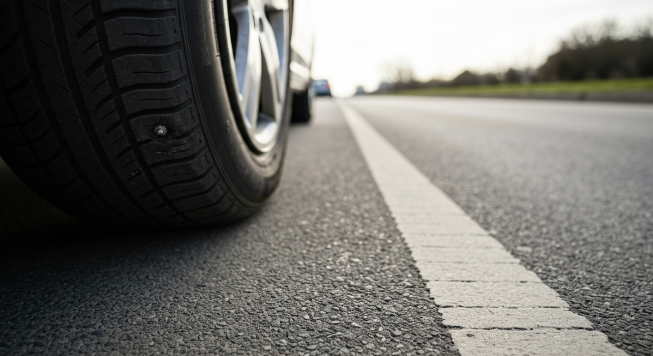 causes of flat tyres