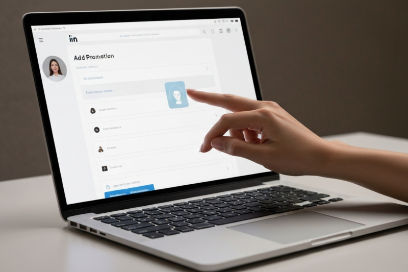 How to add promotion on linkedin