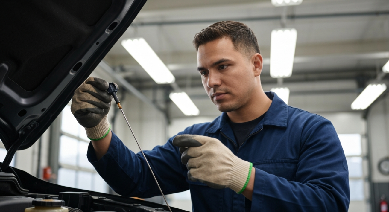 how to check engine oil