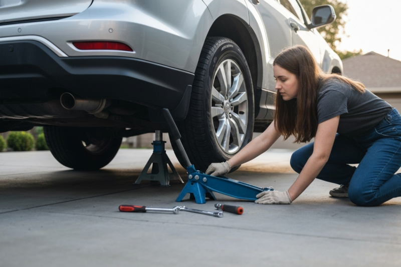 How to Safely Jack Up a Car for Tyre Replacement