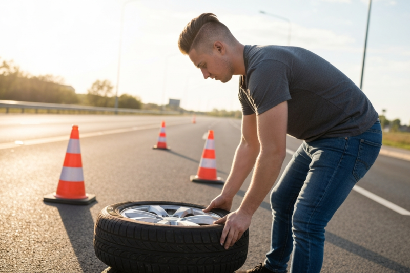 Safety Precautions for Changing a Tyre